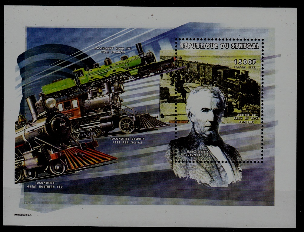 Senegal 1394 MNH s/s Trains SCV5.50