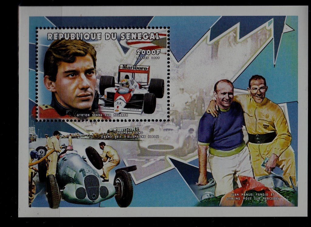 Senegal 1370 MNH s/s Cars/Formula 1 SCV8