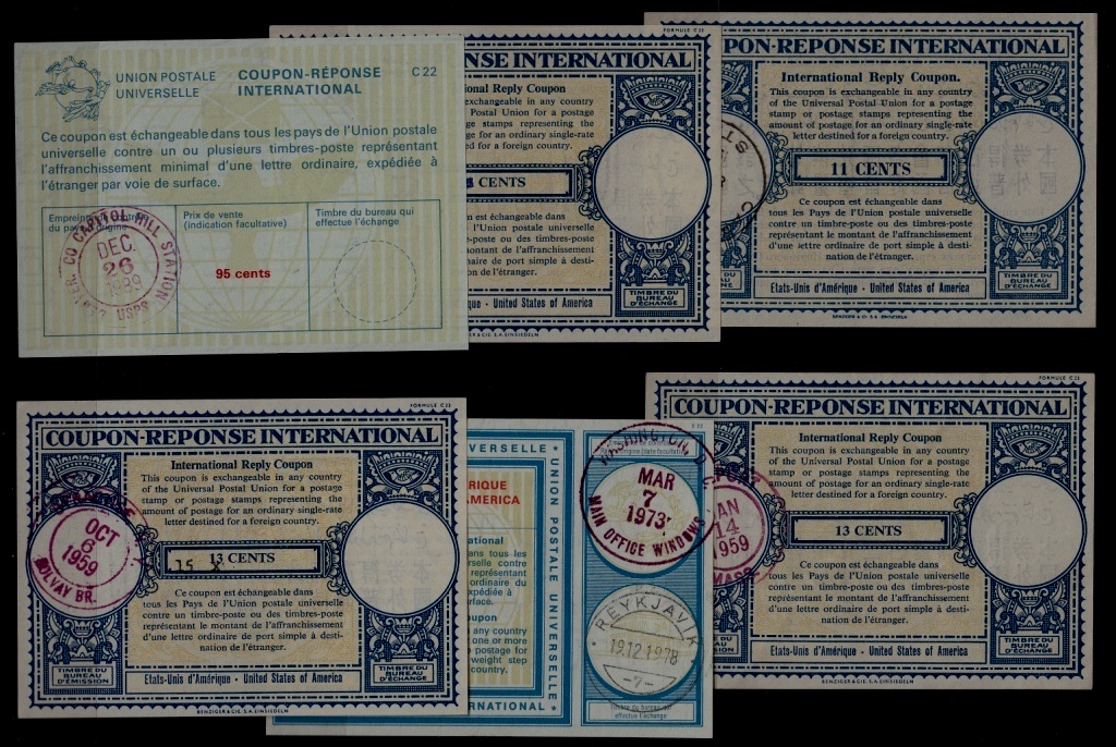 USA 6 IRC (intl. reply coupon) 1949-89