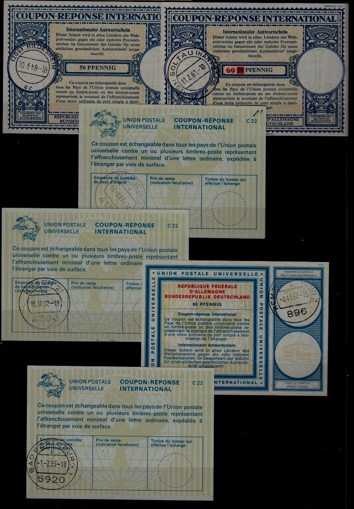 Germany 6 IRC (intl. reply coupon) 1959-87