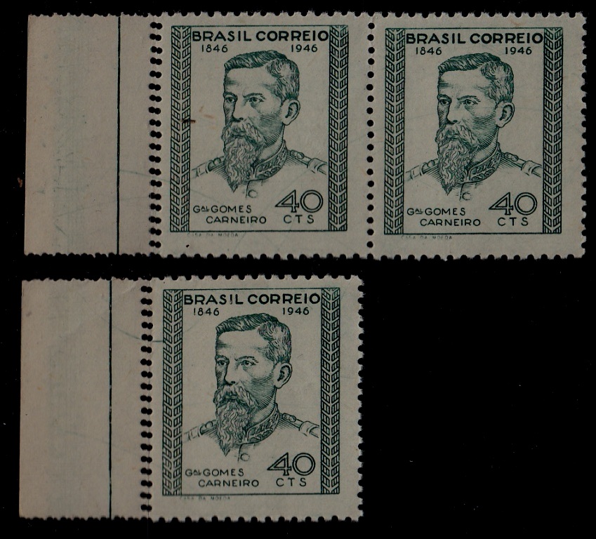 Brazil 653 MNH/ 3x/ perforation error