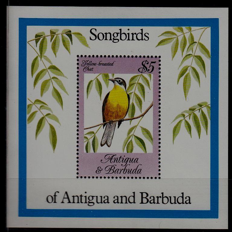 Antigua 778 MNH s/s Birds SCV6.75