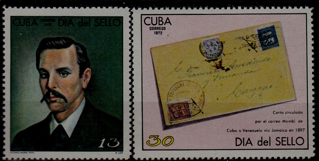 Cuba 1693-94 MNH Stamp day SCV4.50