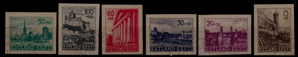 Estonia NB1-6 used imperf./signed Dr.Dub SCV200