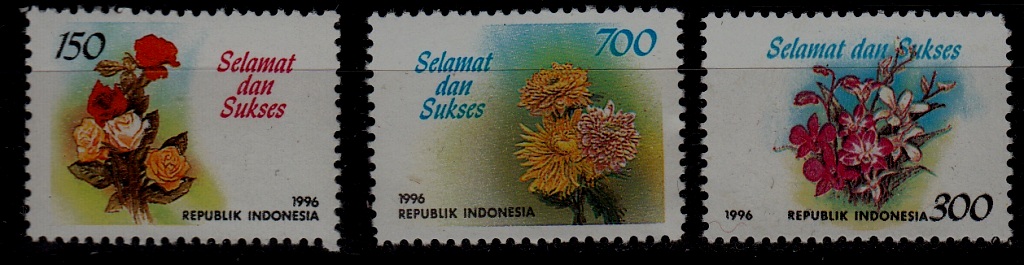 Indonesia 1657-59 MNH Flowers SCV2.15