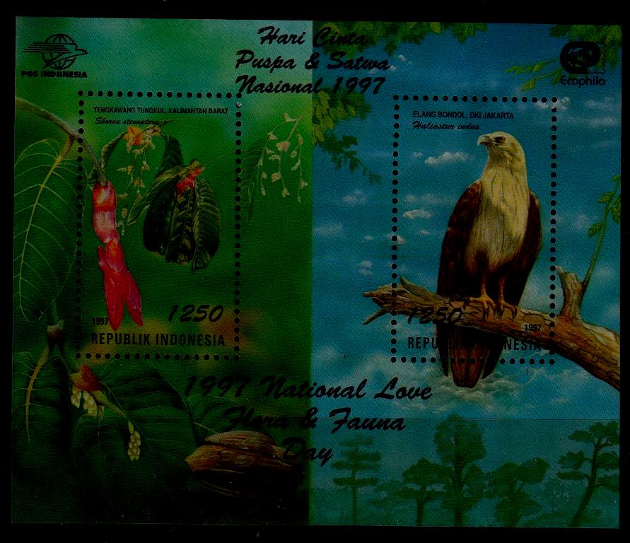 Indonesia 1738 MNH s/s Flora/Birds SCV4