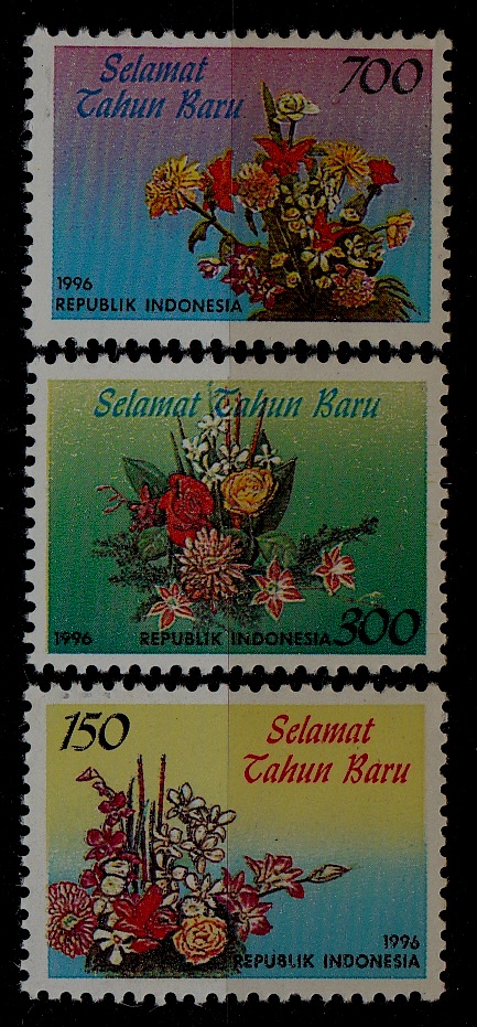 Indonesia 1675-77 MNH Flowers SCV2