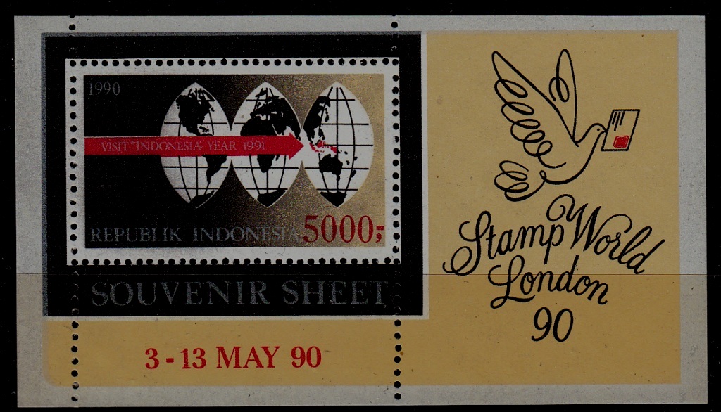 Indonesia 1430A MNH s/s London-90 SCV21