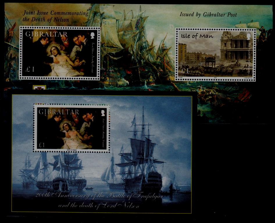 Gibraltar 1027-28 MNH s/s Ships/Admiral Nelson SCV12