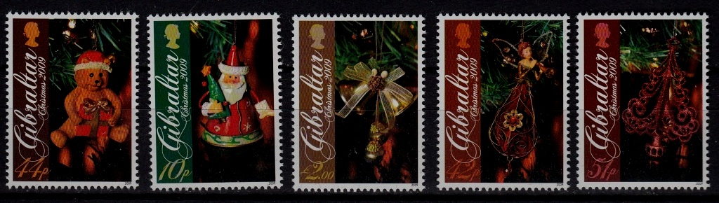 Gibraltar 1216-20 MNH Christmas-09 SCV11.50