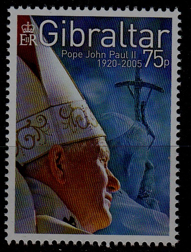 Gibraltar 1025 MNH John Paul II SCV3.50