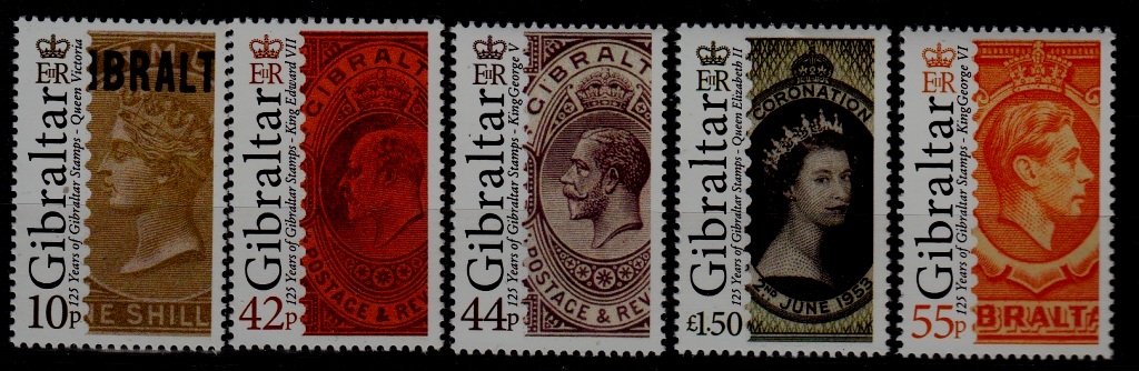 Gibraltar MNH Stamp on stamp 5v/ 2011