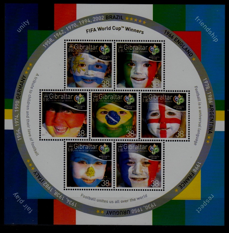 Gibraltar 1039 MNH m/s Football-06 SCV11