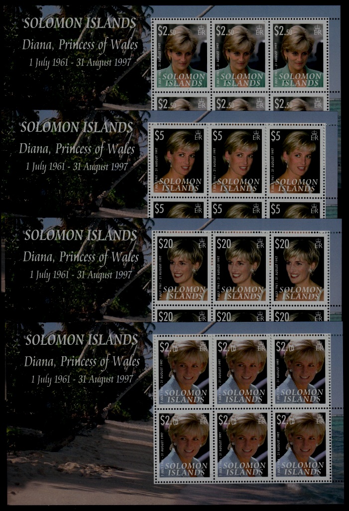 Solomon isl. 1096-99 MNH m/s Diana SCV49.50