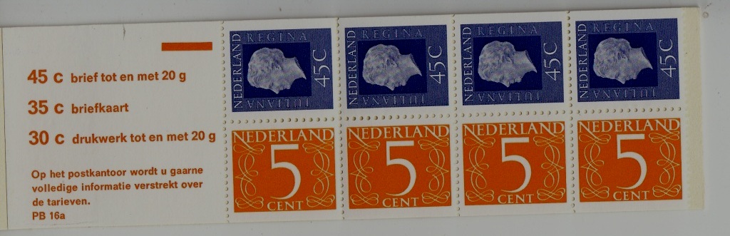 Netherlands PB16A MNH booklet