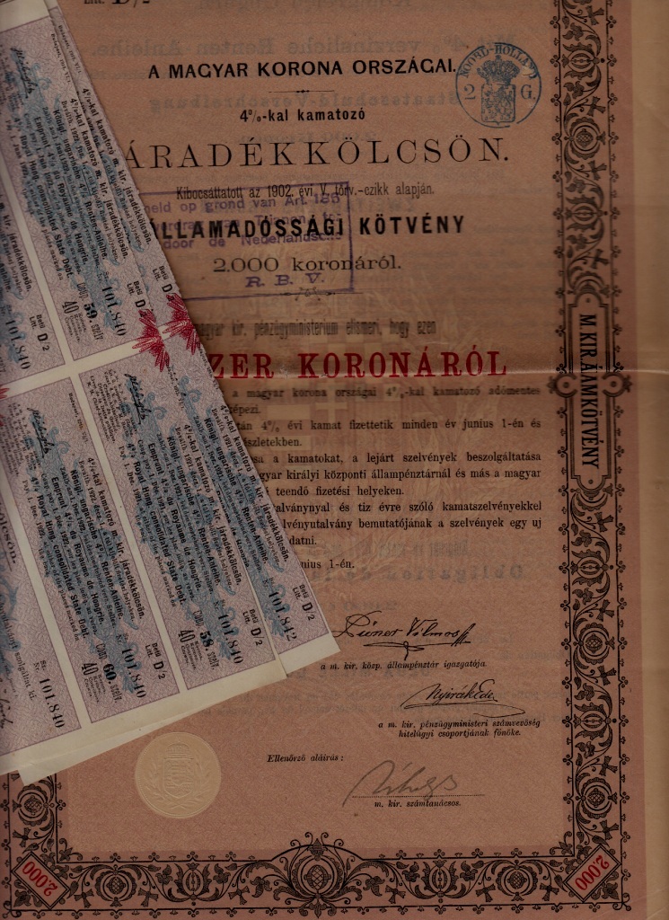 Hungary Stock certificate 1902