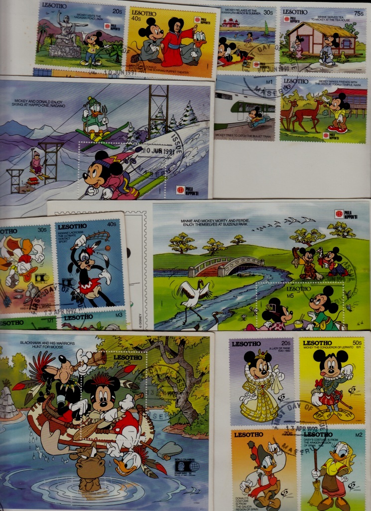 Lesotho 7 FDC Disney
