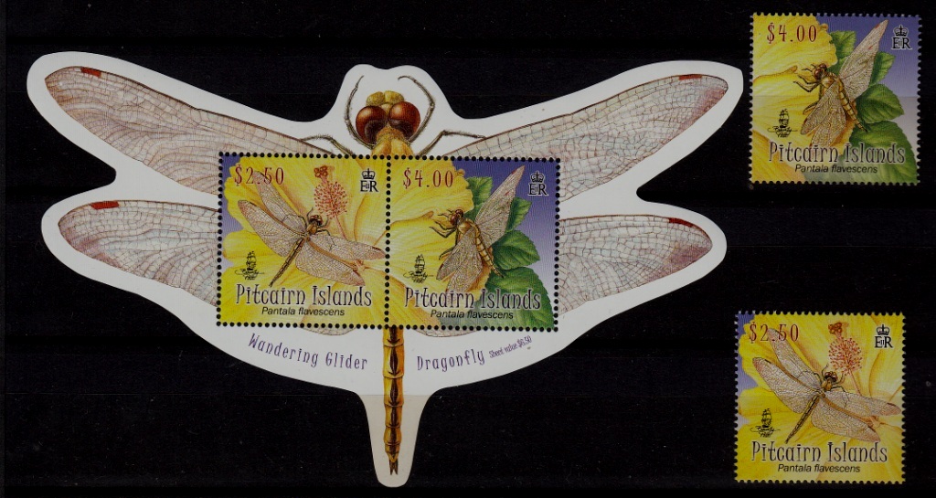 Pitcairn 690-91/691A MNH Dragonfly SCV24