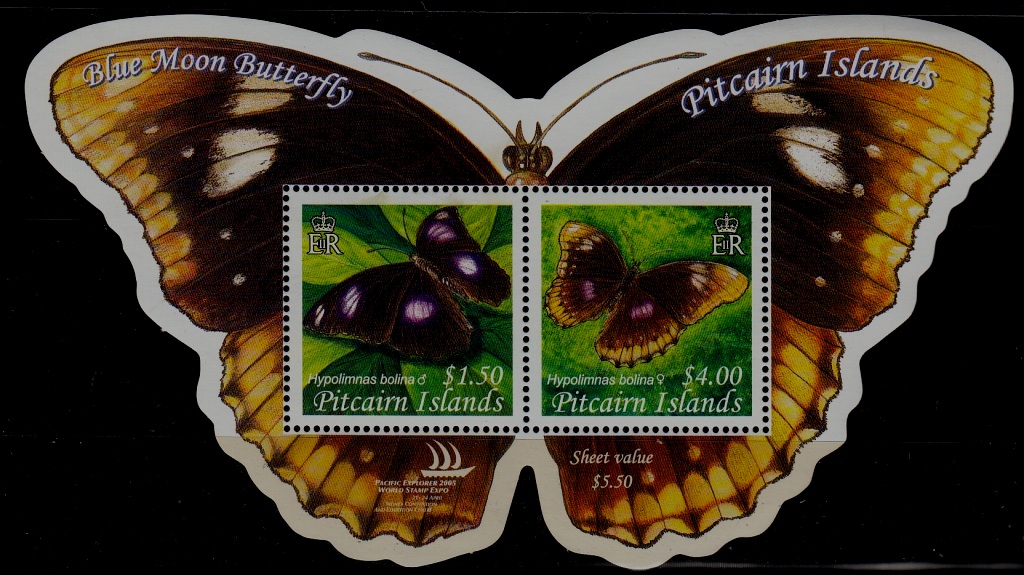Pitcairn 615 MNH s/s Butterflies SCV20