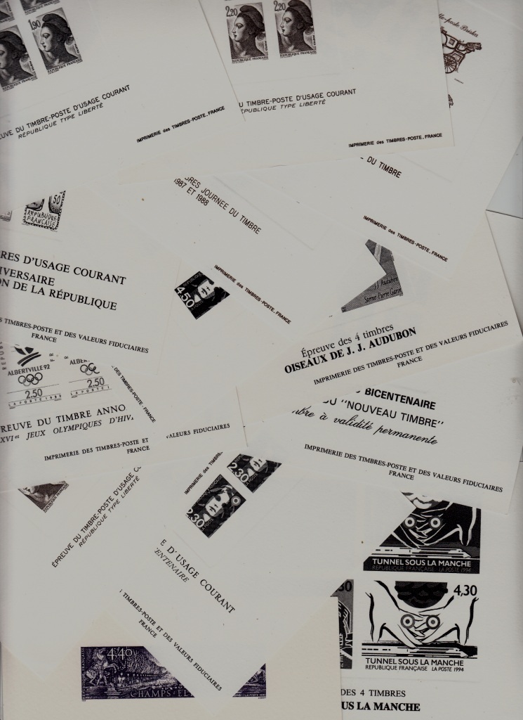 France 13 MNH epruve sheets 1987-99