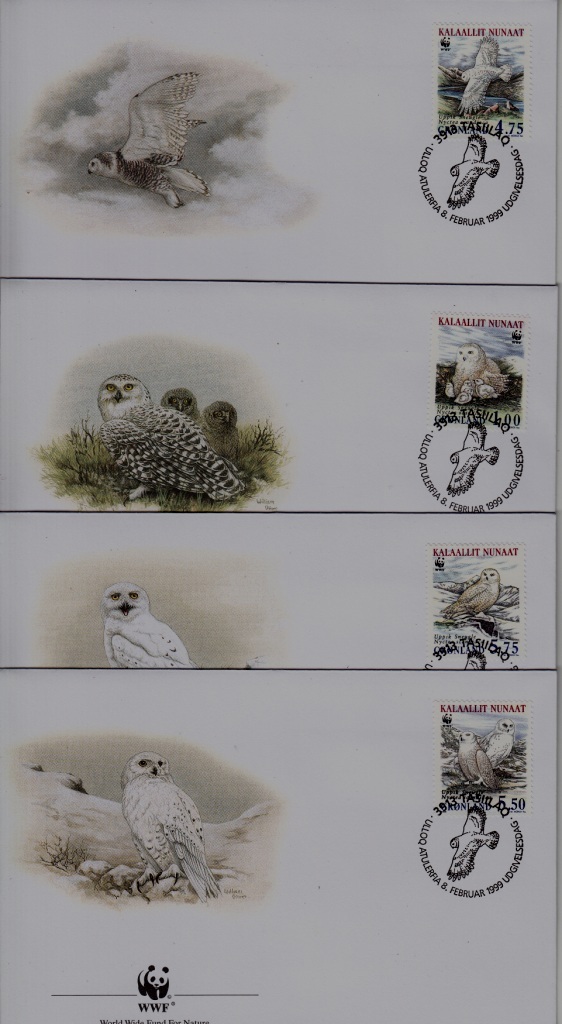 Greenland 344-47 FDC WWF-99/Owls