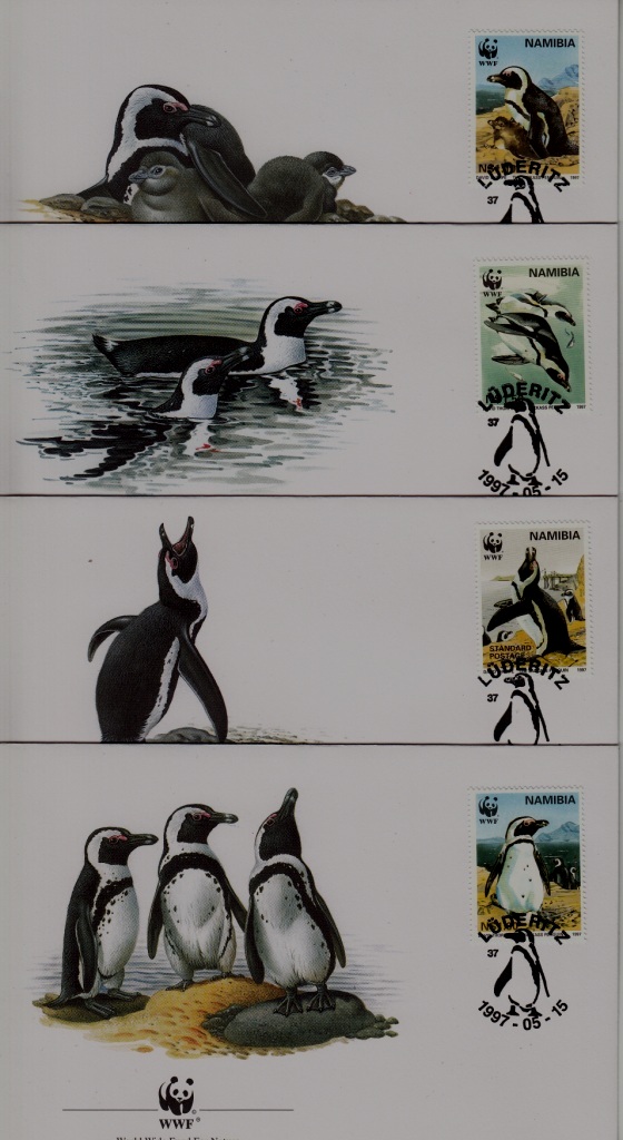 Namibia 821-24 FDC WWF-97/Penguins