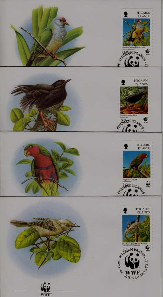 Pitcairn 457-60 FDC WWF-96/Birds