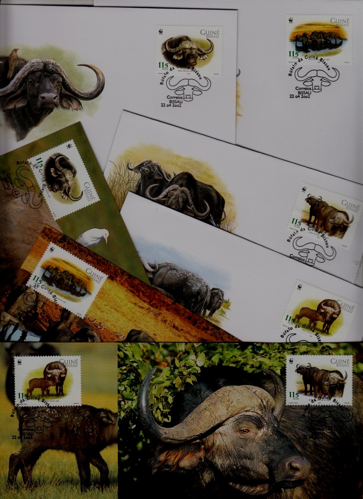 Guinea Bissau 8 covers/cards WWF-02/Animals