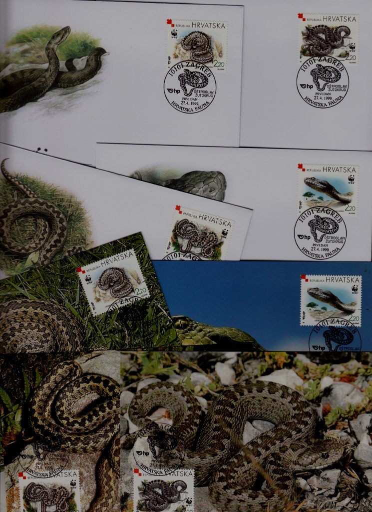 Croatia 8 covers/cards WWF-99/Snake