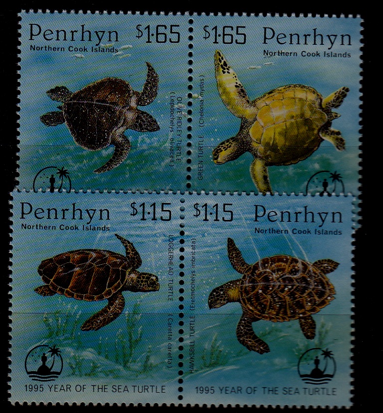 Penrhyn 447-48 MNH Turtles SCV12