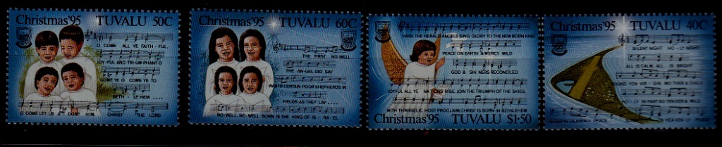 Tuvalu 709-12 MNH Christmas-95 SCV5.75