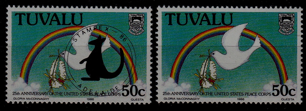 Tuvalu 362/374 MNH Peace corps SCV1.50