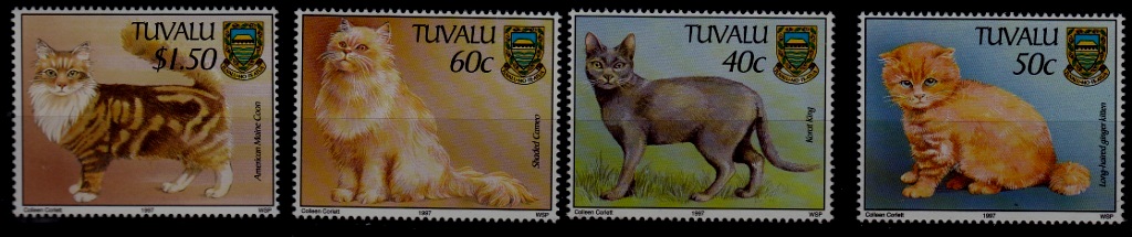 Tuvalu 746-49 MNH Cats SCV5.05