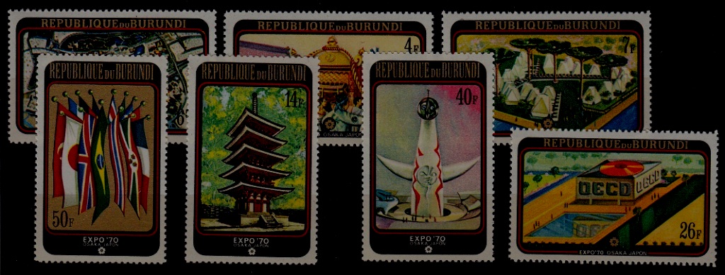 Burundi 329-35 MNH Japan expo SCV4.75