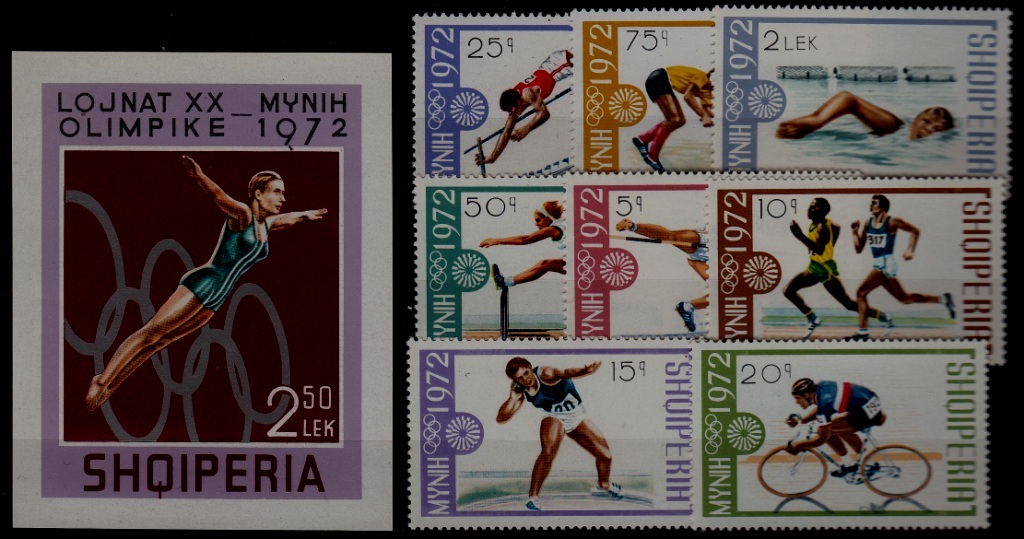 Albania 1432-40 MNH Olympic-72 SCV10.95