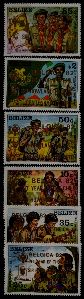Belize 653-58 MNH Scouts/Hill/Children year SCV56.75