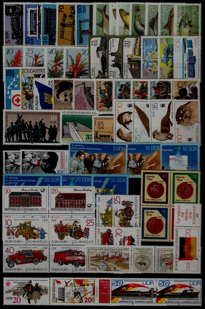 Germany DDR MNH lot 1986-88/ 208v+17s/s