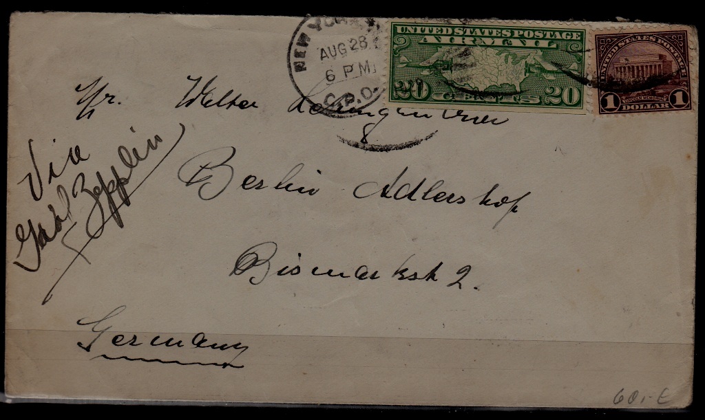 USA/Germany Zeppelin cover 28.8.29