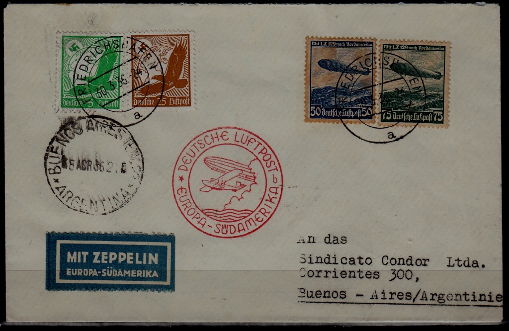 Germany/Argentina Zeppelin cover 30.3.36