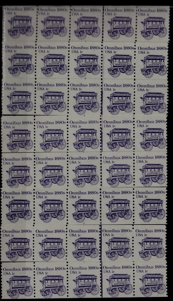 USA 1897 MNH 40x/ miscut