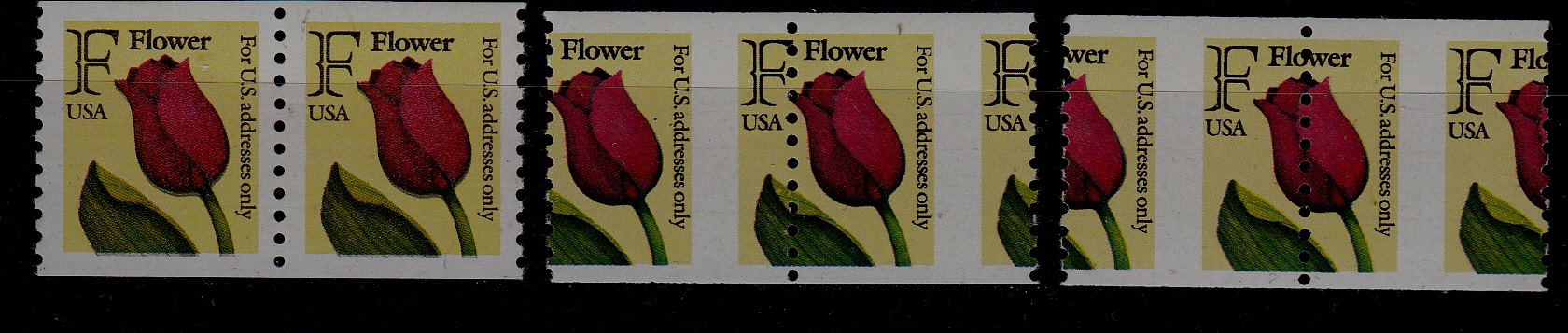 USA 2518 MNH 6v perf. shift