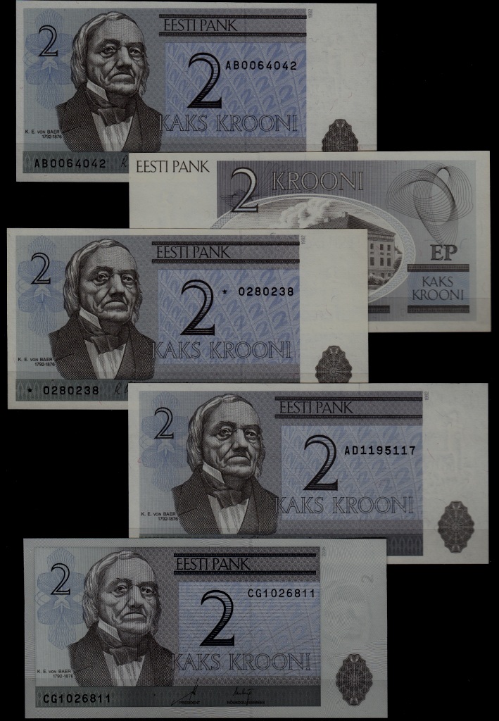 Estonia P-70/85/ 5 Unc. banknotes