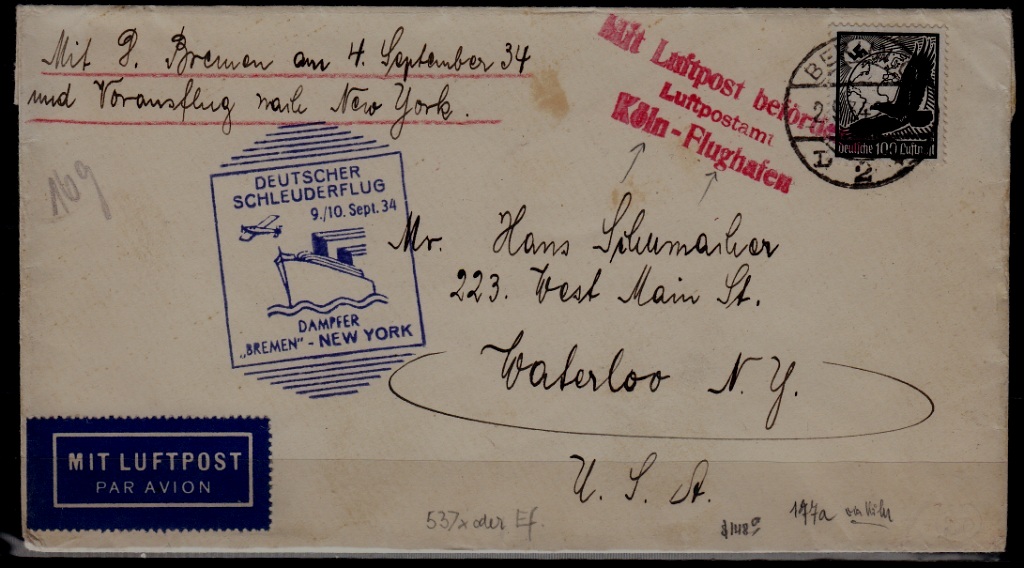Germany Catapult cover 2.9.34 Berlin