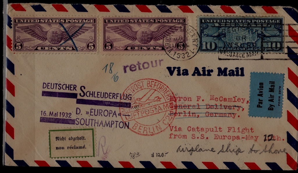 USA/Germany Catapult cover 16.5.32