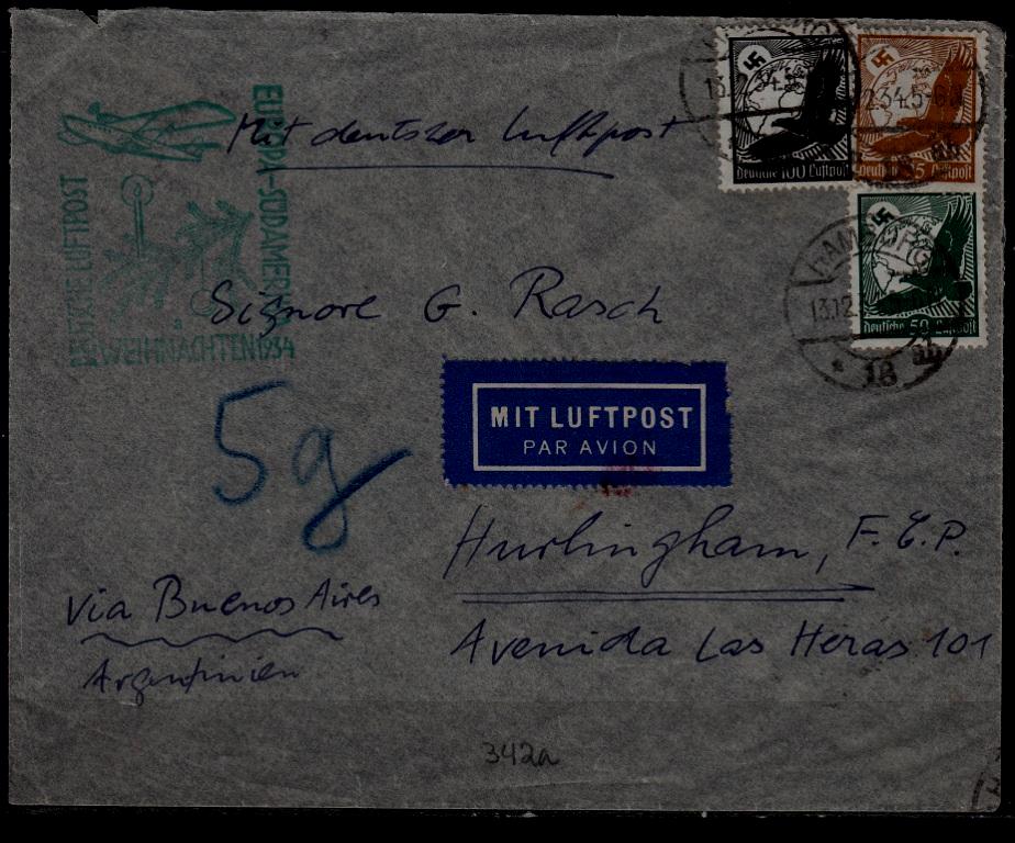 Germany/Argentina Catapult cover 13.2.34 Hamburg