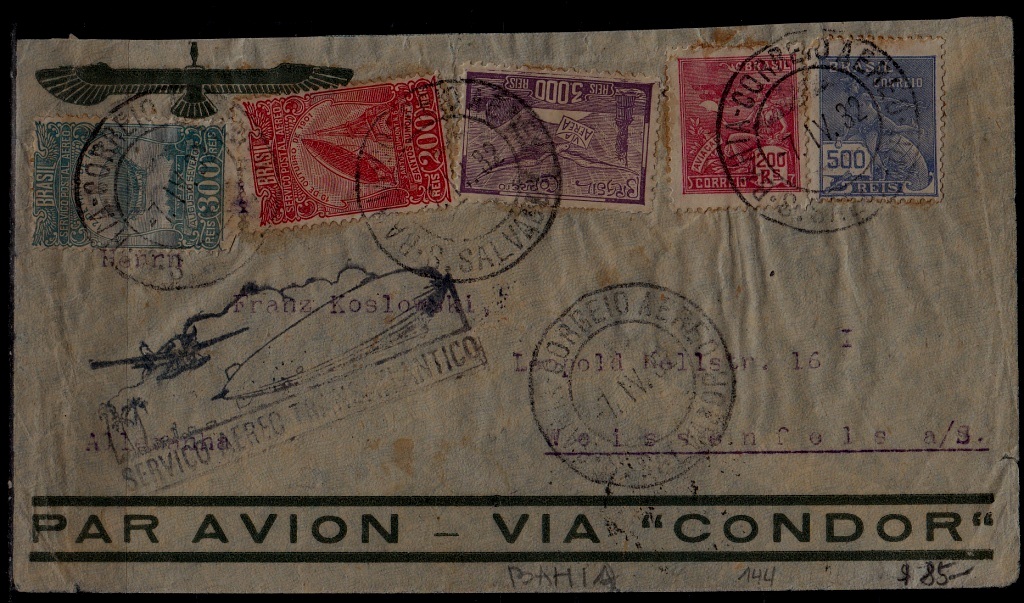Brazil/Germany Zeppelin cover 7.4.32 Bahia
