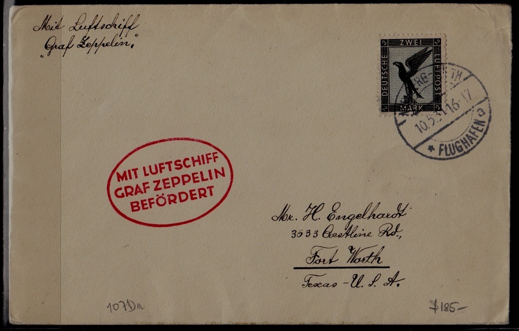 Germany Zeppelin cover 10.5.31 Nurnberg