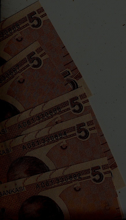 Turkey P-222a unc banknote 5x