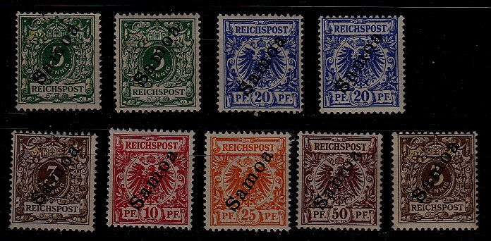 Germany col. Samoa Mi.1/6/ 9 mint values