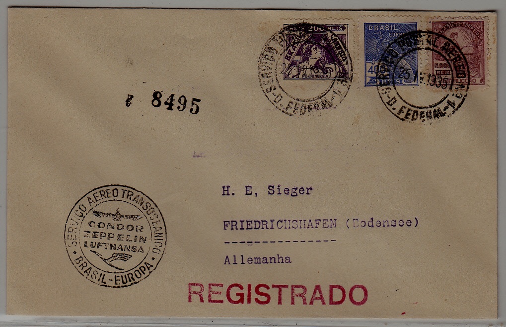 Brazil/Germany Zeppelin cover 25.4.35